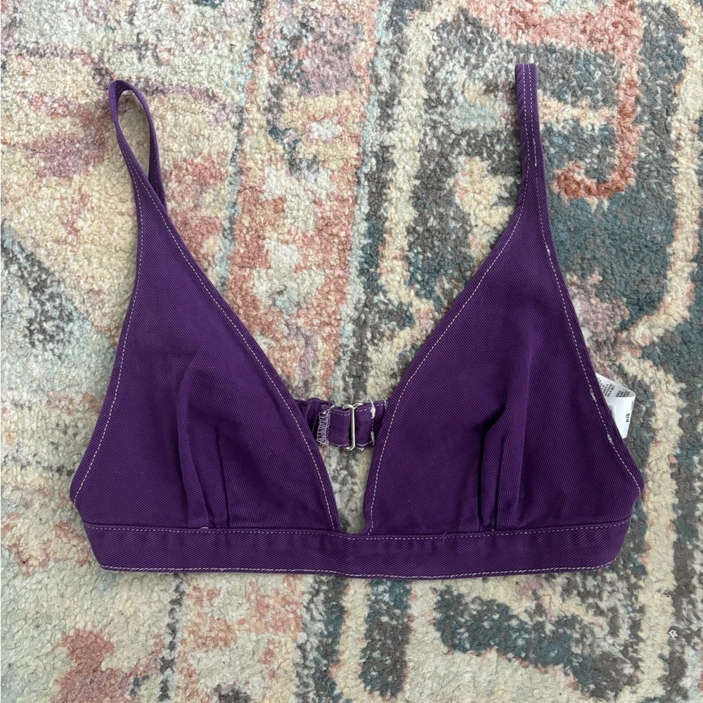 Garage Denim Purple Bralette Top
